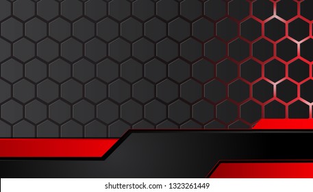 abstract metallic red black background with contrast stripes. Abstract vector graphic brochure design.frame tech innovation concept .