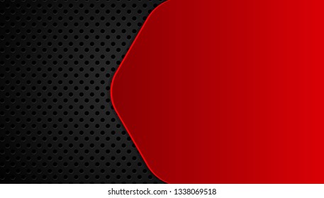 abstract metallic red black background with contrast stripes. Abstract vector graphic brochure design.frame tech innovation concept .