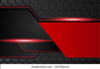 abstract metallic red black background with contrast stripes. Abstract vector graphic brochure design 