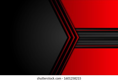 abstract metallic red black background with contrast stripes. Abstract vector graphic brochure design.