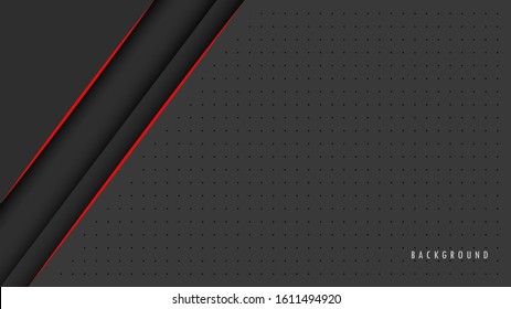 Abstract Metallic Red Black Background, Wallpaper, Frame, Layout. With Blank Space. Design Vector Modern Simple Premium. EPS10