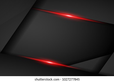abstract metallic red black frame layout modern tech design template background