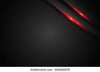 abstract metallic red black frame layout modern tech design template background