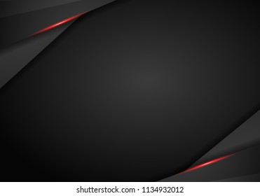 abstract metallic red black frame layout modern tech design template background