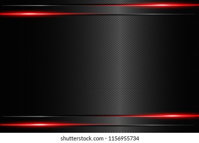 Abstract Metallic Red Black Frame Layout Modern Tech Design Template Background