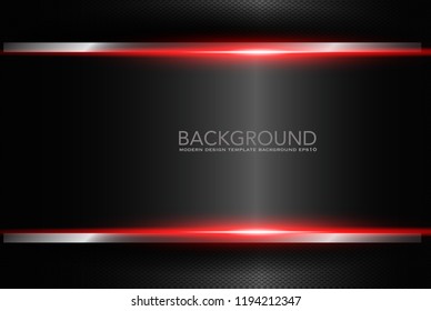abstract metallic red black frame layout modern tech design template background