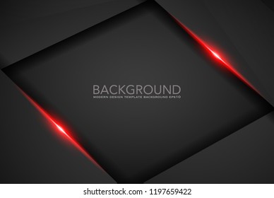 abstract metallic red black frame layout modern tech design template background , Black and red background. Vector graphic template design
