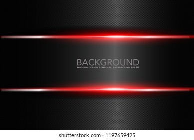 abstract metallic red black frame layout modern tech design template background , Black and red background. Vector graphic template design
