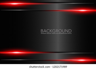abstract metallic red black frame layout modern tech design template background , Black and red background. Vector graphic template design