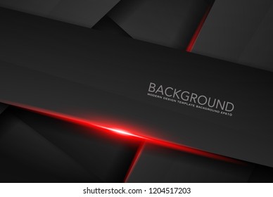 abstraktes, schwarzes Rahmenlayout, modernes Design, Hintergrund, Schwarz und Rot. Grafikdesign der Vektorillustration