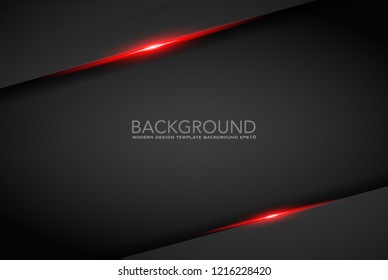 Abstract Metallic Red Black Frame Layout Design Tech Innovation Concept Background