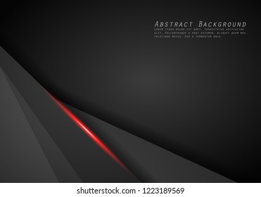 abstract metallic red black frame layout modern tech design template background