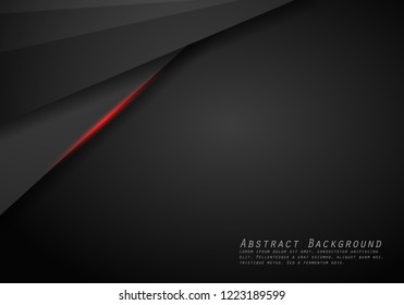 abstract metallic red black frame layout modern tech design template background