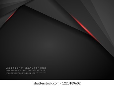 abstract metallic red black frame layout modern tech design template background