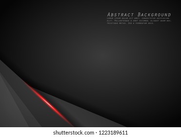 abstract metallic red black frame layout modern tech design template background
