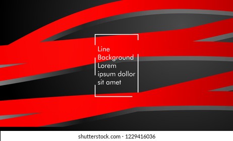 abstract metallic red black frame layout modern tech design template background