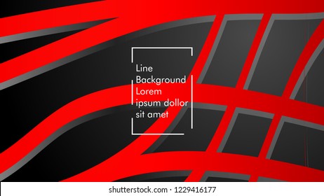 abstract metallic red black frame layout modern tech design template background