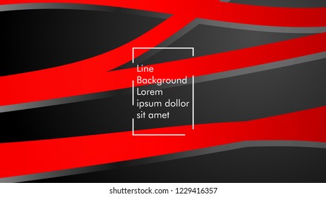 abstract metallic red black frame layout modern tech design template background