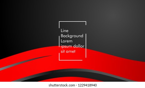 abstract metallic red black frame layout modern tech design template background