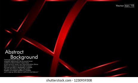 abstract metallic red black frame layout modern tech design template background