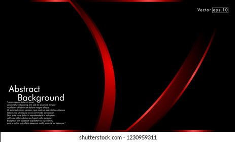 abstract metallic red black frame layout modern tech design template background