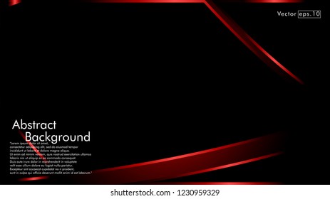 abstract metallic red black frame layout modern tech design template background