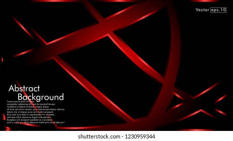 abstract metallic red black frame layout modern tech design template background