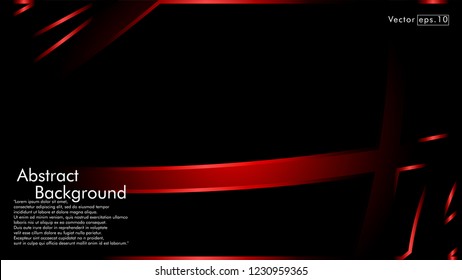 abstract metallic red black frame layout modern tech design template background