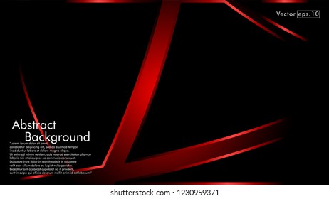 abstract metallic red black frame layout modern tech design template background