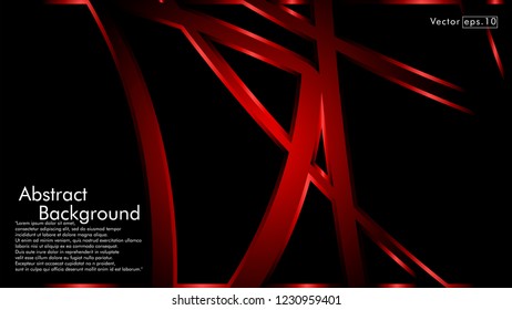abstract metallic red black frame layout modern tech design template background