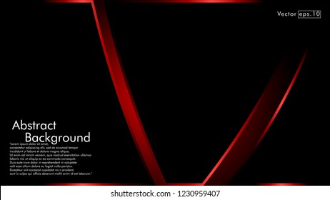 abstract metallic red black frame layout modern tech design template background