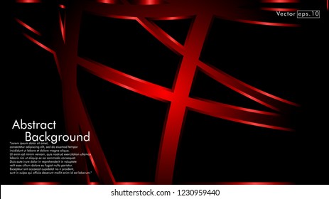 abstract metallic red black frame layout modern tech design template background