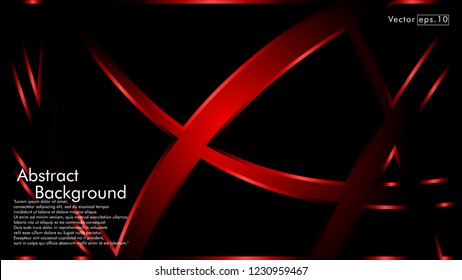 abstract metallic red black frame layout modern tech design template background