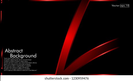 abstract metallic red black frame layout modern tech design template background