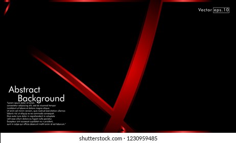 abstract metallic red black frame layout modern tech design template background