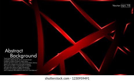abstract metallic red black frame layout modern tech design template background