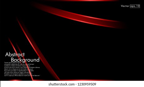 abstract metallic red black frame layout modern tech design template background