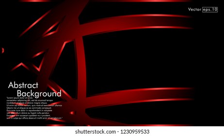 abstract metallic red black frame layout modern tech design template background
