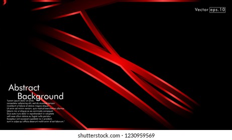 abstract metallic red black frame layout modern tech design template background