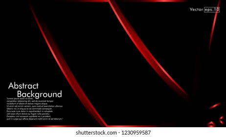 abstract metallic red black frame layout modern tech design template background