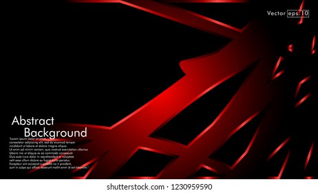 abstract metallic red black frame layout modern tech design template background