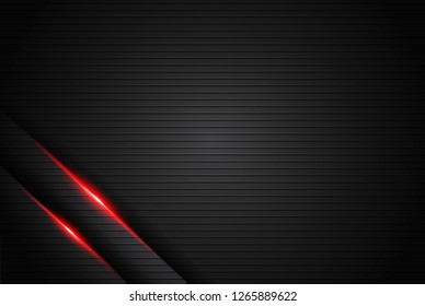 abstract metallic red black frame layout design tech innovation concept background - Vector