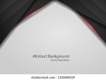 abstract metallic red black frame layout design tech innovation concept on white background.