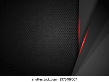 abstract metallic red black frame layout design tech innovation concept background