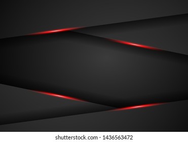 Abstract Metallic Red Black Layout Design Stock Vector (Royalty Free ...