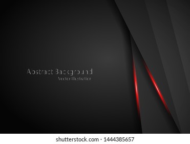 abstract metallic red black frame layout modern tech design template background , Black and red background. Vector graphic template design