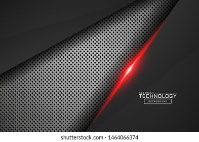 abstract metallic red black frame layout modern tech design template background , Black and red background. Vector graphic template design
