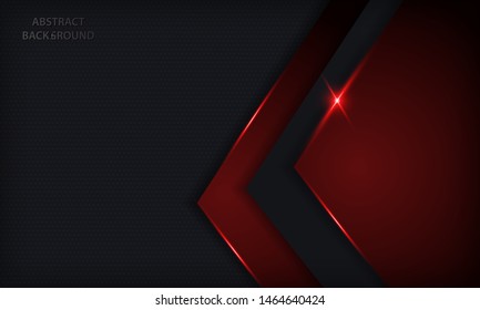 Abstract metallic red black frame layout design template. Modern technology concept background for cover, banner, advertising, brochure, and card.