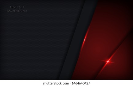 Abstract metallic red black frame layout design template. Modern technology concept background for cover, banner, advertising, brochure, and card.