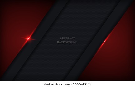 Abstract metallic red black frame layout design template. Modern technology concept background for cover, banner, advertising, brochure, and card.